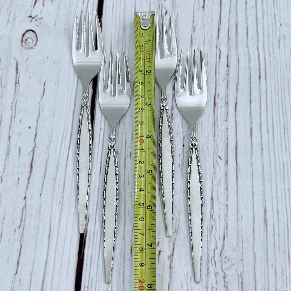 Oneida‎ Community Stainless Venetia 4 Cocktail Seafood Forks 6 Inch MCM 1968